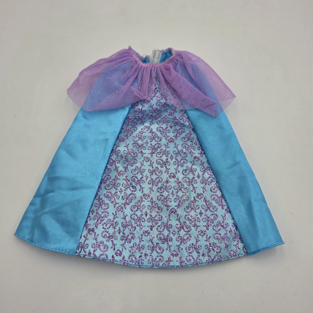 Barbie 2007 Island Princess Rosella Skirt K8103 Blue Purple Glitter Long Skirt